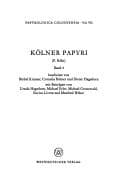 Tapa de Kölner Papyri (P. Köln)