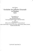 Tapa de Geschichte der jüdischen Gemeinde zu Potsdam