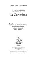 Tapa de Blaise Cendrars, La Carissima