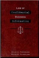 Tapa de Law of confidential business information