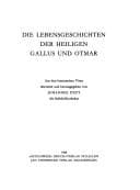 Tapa de Die Lebensgeschichten der Heiligen Gallus und Otmar