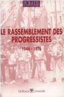 Tapa de Le rassemblement des progressistes