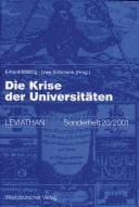Tapa de Die Krise der Universitäten