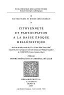 Tapa de Citoyenneté et participation à la basse époque hellénistique
