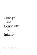 Tapa de Change and continuity in infancy