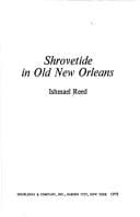 Tapa de Shrovetide in old New Orleans