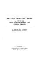 Tapa de Governing greater Stockholm