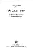 Tapa de Die "Gruppe 1925"