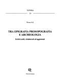 Tapa de Tra epigrafia, prosopografia e archeologia