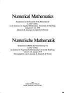 Tapa de Numerical mathematics = Numerische Mathematik