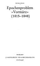 Tapa de Epochenproblem Vormärz