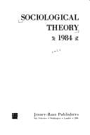 Tapa de Sociological Theory, 1984