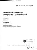 Tapa de Novel Optical Systems Design and Optimization