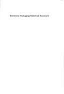 Tapa de Electronic Packaging Materials Science II (Materials Research Society Symposium Proceedings)