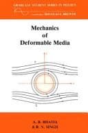 Tapa de Mechanics of deformable media