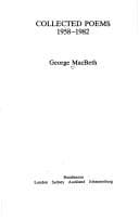 Tapa de Collected poems, 1958-1982