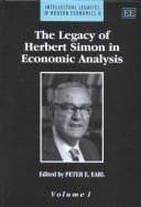 Tapa de The Legacy of Herbert Simon in Economic Analysis (Intellectual Legacies in Modern Economic)