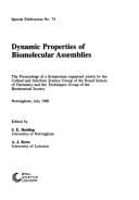 Tapa de Dynamic properties of biomolecular assemblies
