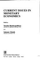 Tapa de Current issues in monetary economics