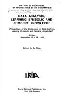 Tapa de Data Analysis, Learning Symbolic and Numeric Knowledge: Proceedings of the Conference on Data Analysis, Learning Symbolic and Numeric Knowledge