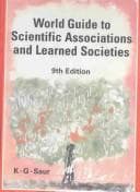 Tapa de World Guide to Scientific Assoications and Learned Societies (World Guide to Scientific Associations and Learned Societies)