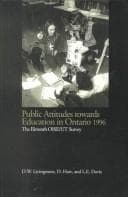 Tapa de Public attitudes towards education in Ontario, 1996