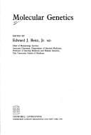 Tapa de Molecular Genetics (Methods in Hematology, Vol 20)