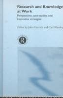 Tapa de Research and knowledge at work