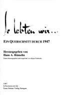 Tapa de So lebten wir ... ein Querschnitt Durch 1947