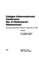 Tapa de Cologne Atherosclerosis Conference No 4 Cholesterol-Homeostasis (Agents and Actions Supplements)