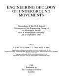 Tapa de Engineering geology of underground movements
