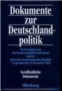 Tapa de Die Konstituierung Der Bundesregierung Deutschland Und Der Deutschen Demokratischen Republik 7. September Bis 31. Dezember 1949 (German Edition)