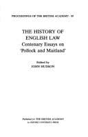 Tapa de The history of English law