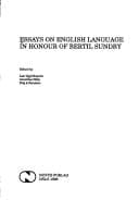 Tapa de Essays on English language in honour of Bertil Sundby