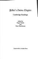 Tapa de Rilke's Duino elegies