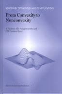 Tapa de From convexity to nonconvexity