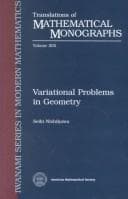 Tapa de Variational Problems in Geometry (Translations of Mathematical Monographs)