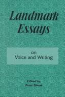 Tapa de Landmark essays on voice and writing