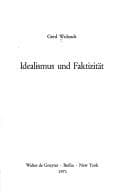 Tapa de Idealismus und Faktizität