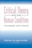 Tapa de Critical theory and the human condition