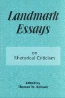 Tapa de Landmark Essays on Rhetorical Criticism: Volume 5 (Landmark Essays Series : Volume 5)