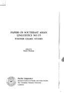 Tapa de Papers in Southeast Asian linguistics