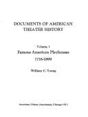 Tapa de Documents of American Theatre History (His Documents of American theater history, v. 1)