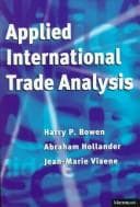 Tapa de Applied international trade analysis