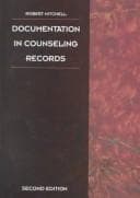 Tapa de Documentation in Counseling Records (The Aca Legal Series)