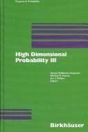 Tapa de High Dimensional Probability III (Progress in Probability, V. 55)