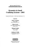 Tapa de Dynamics in small confining systems--2003