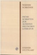 Tapa de Frühe Schriften zur ältesten deutschen Literatur