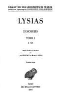 Tapa de Discours ... Texte établi et traduit par Louis Gernet ... et Marcel Bizos