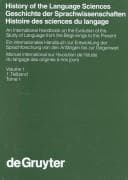 Tapa de History of the language sciences
